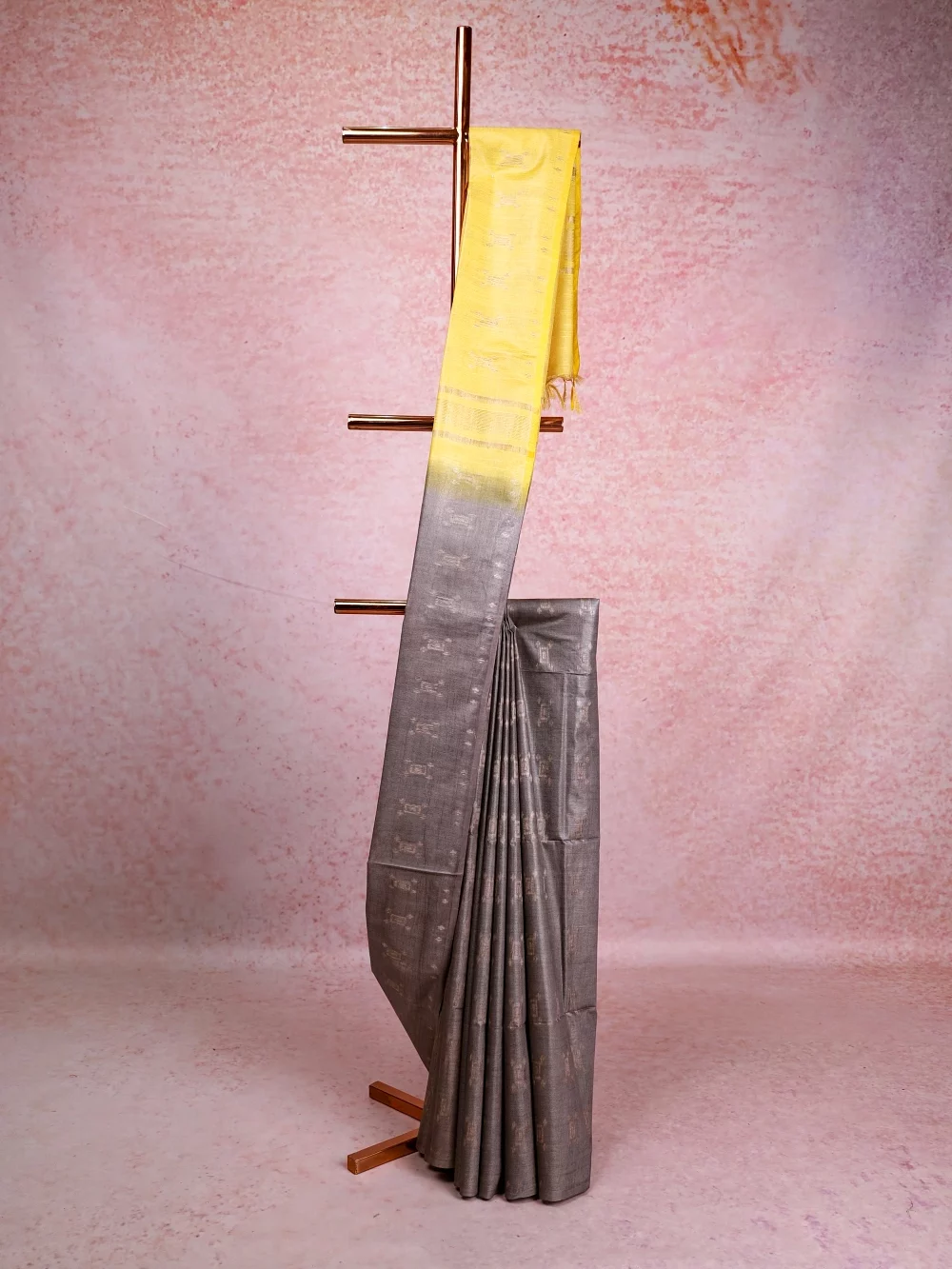 Ash Semi Tussar Saree