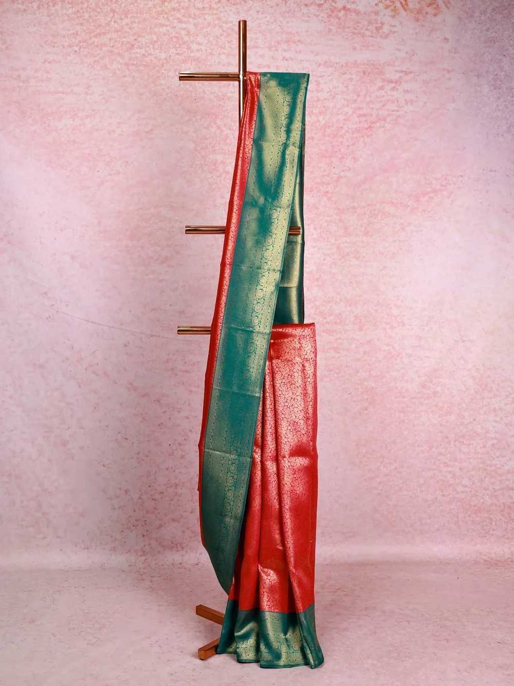 Rani Pink Semi Tissue Saree