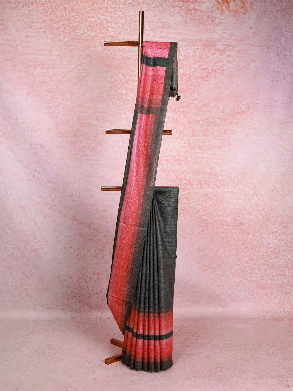 Ash Semi Tussar Saree