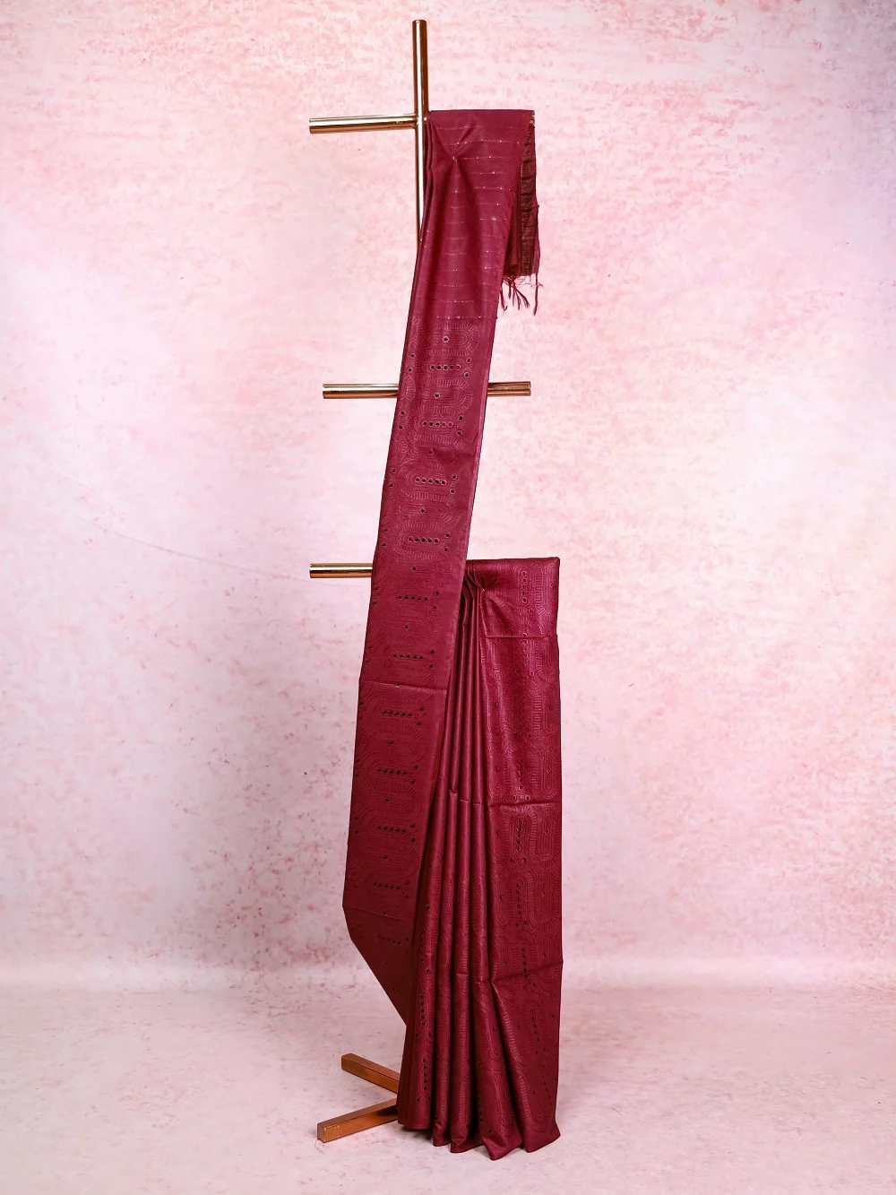 Grape Semi Tussar Saree