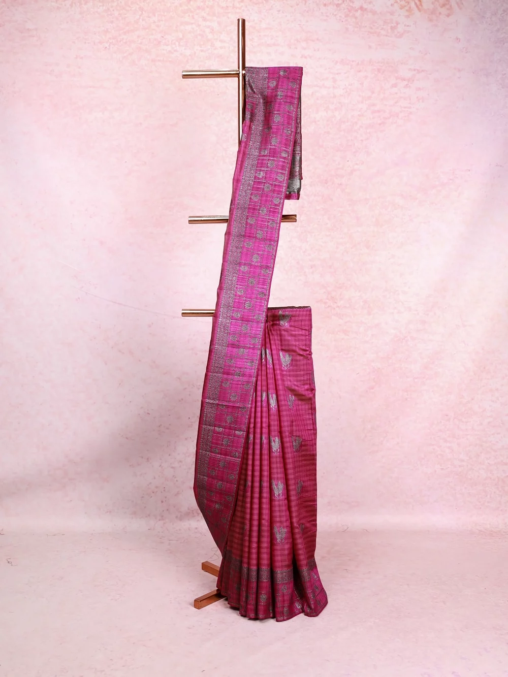 Violet Semi Jute Saree