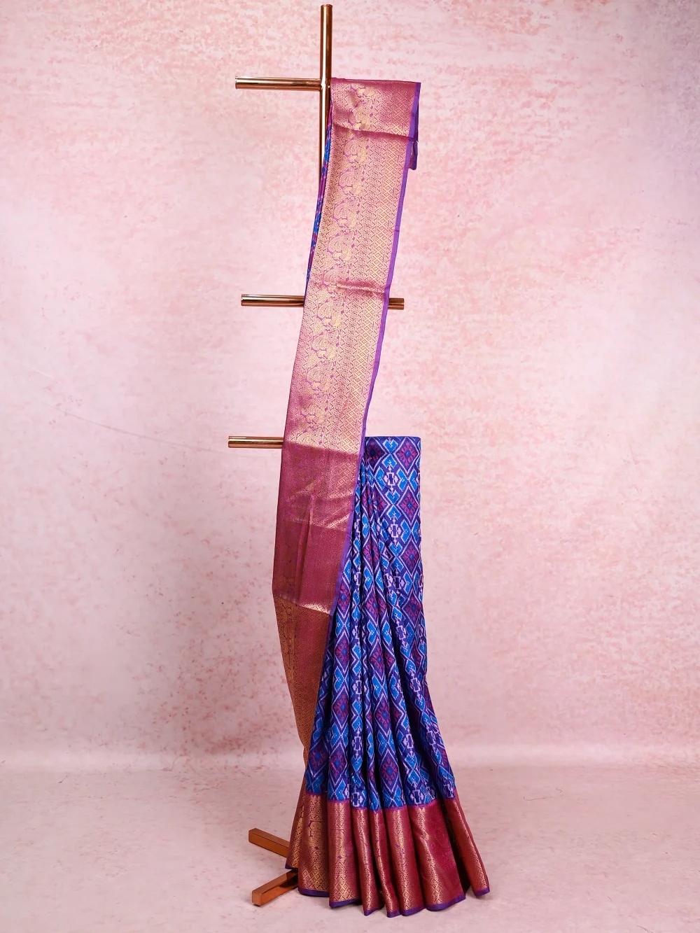 Royal Blue Chiffon Saree