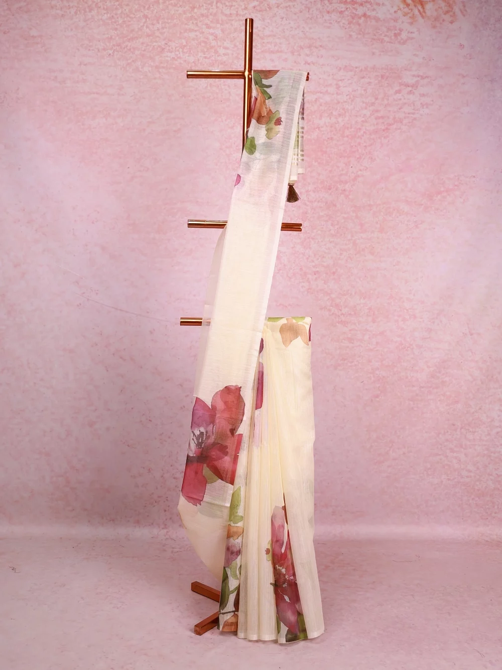 Off White Tissue Organza Saree