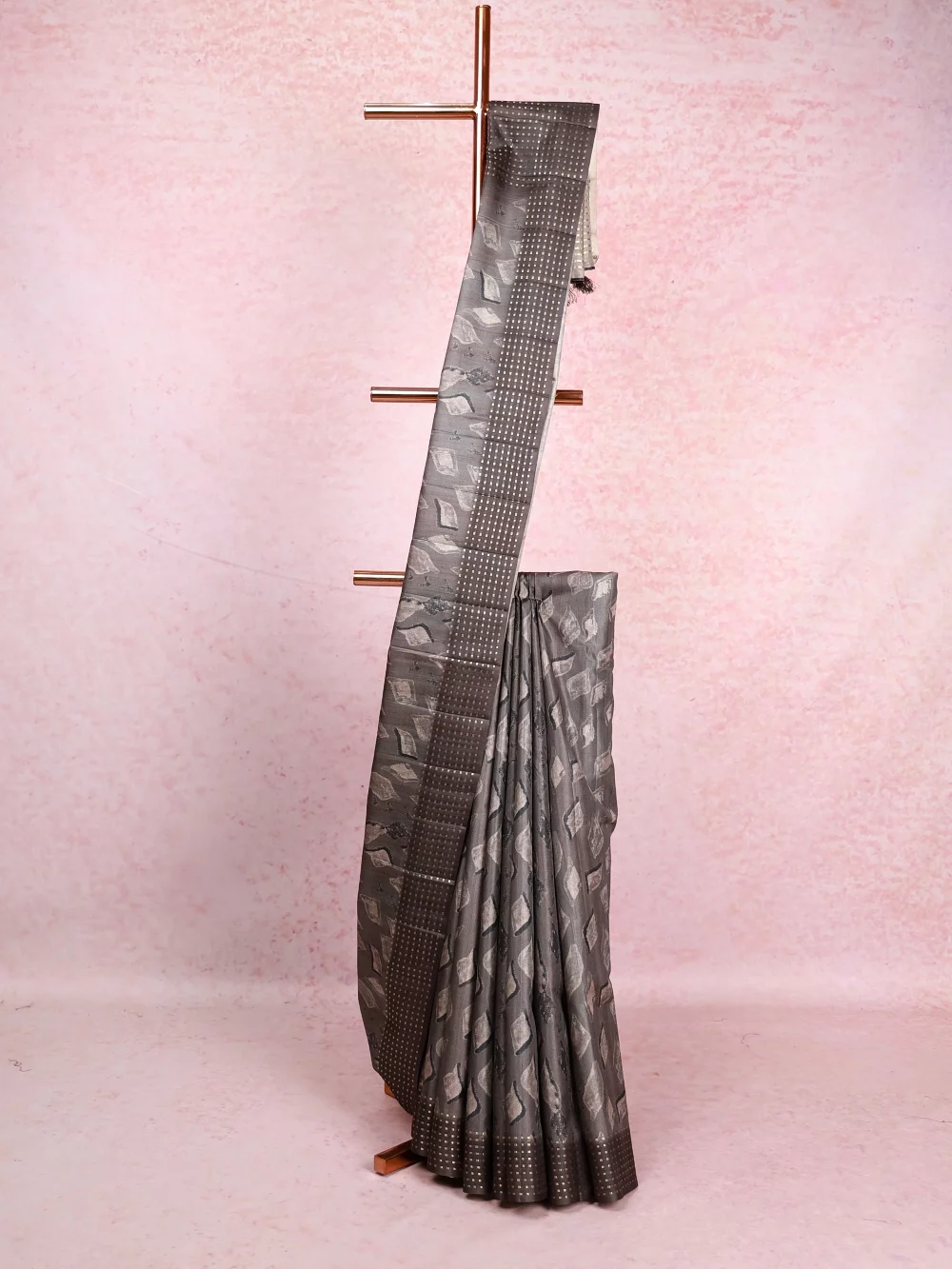 Grey Semi Tussar Saree