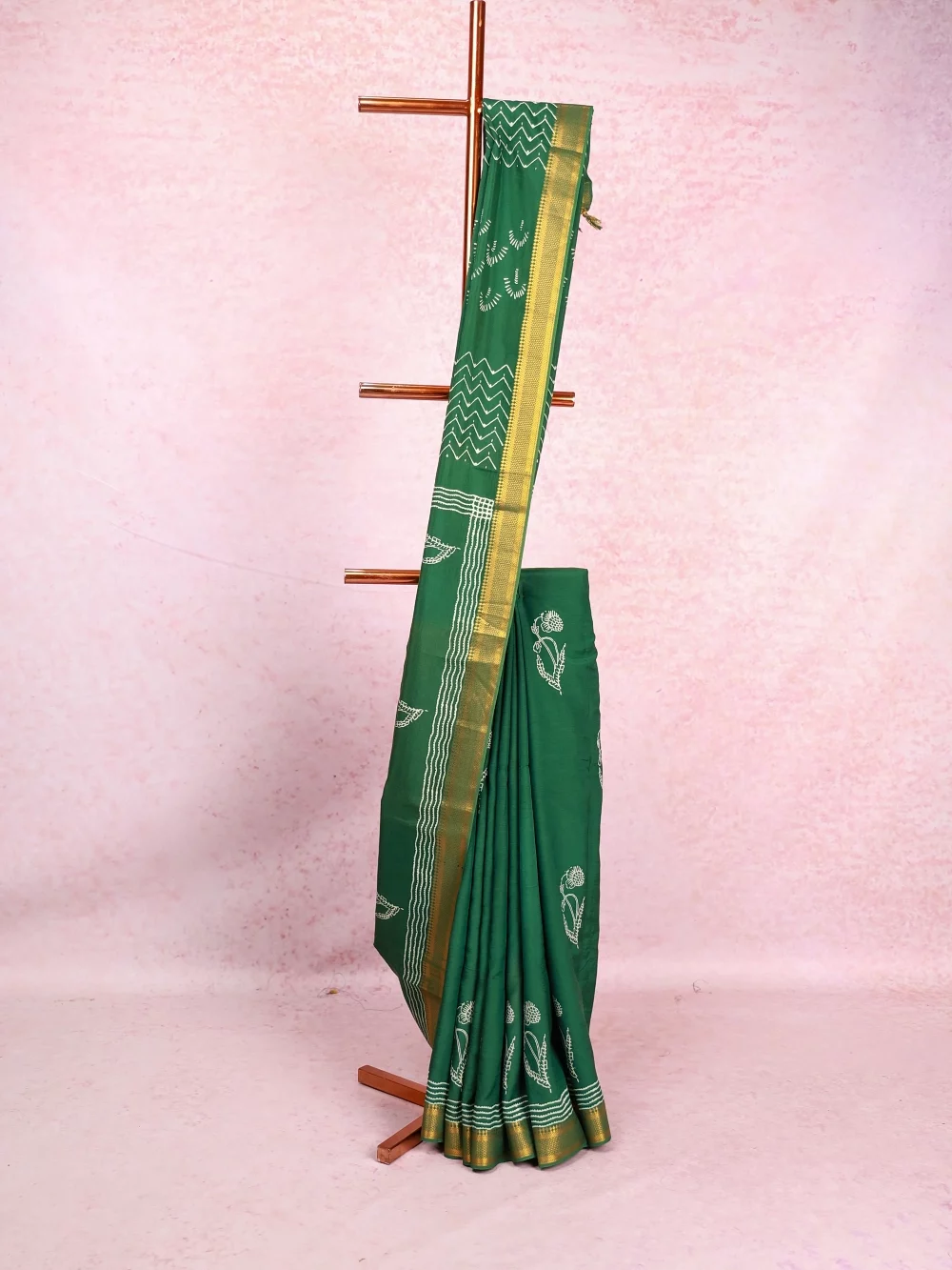 Green Chanderi Silk Saree