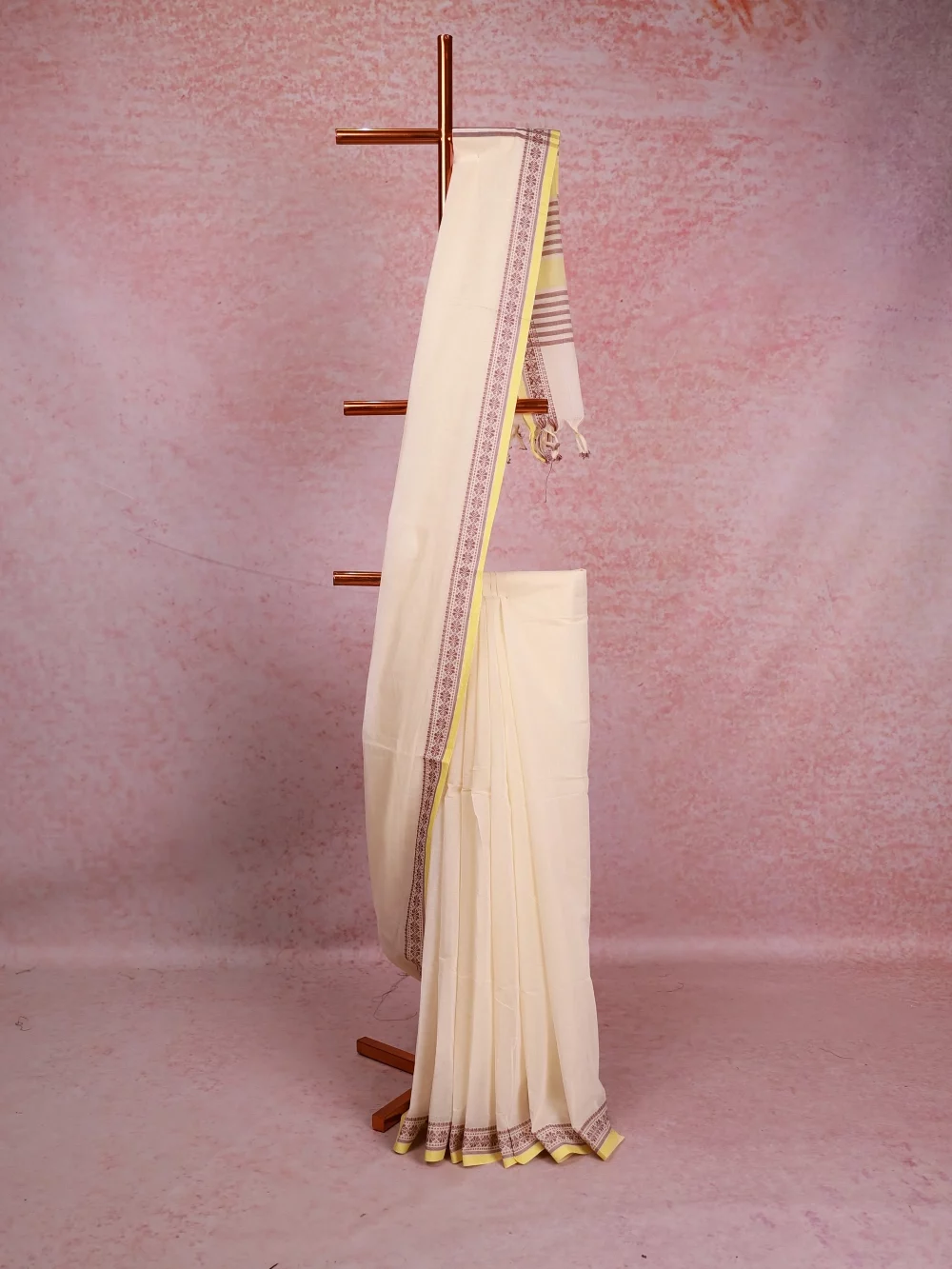 Off White Cotton Saree