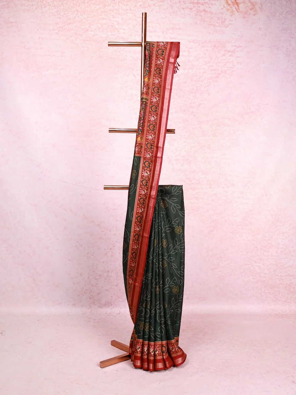 Green Chanderi Cotton Saree