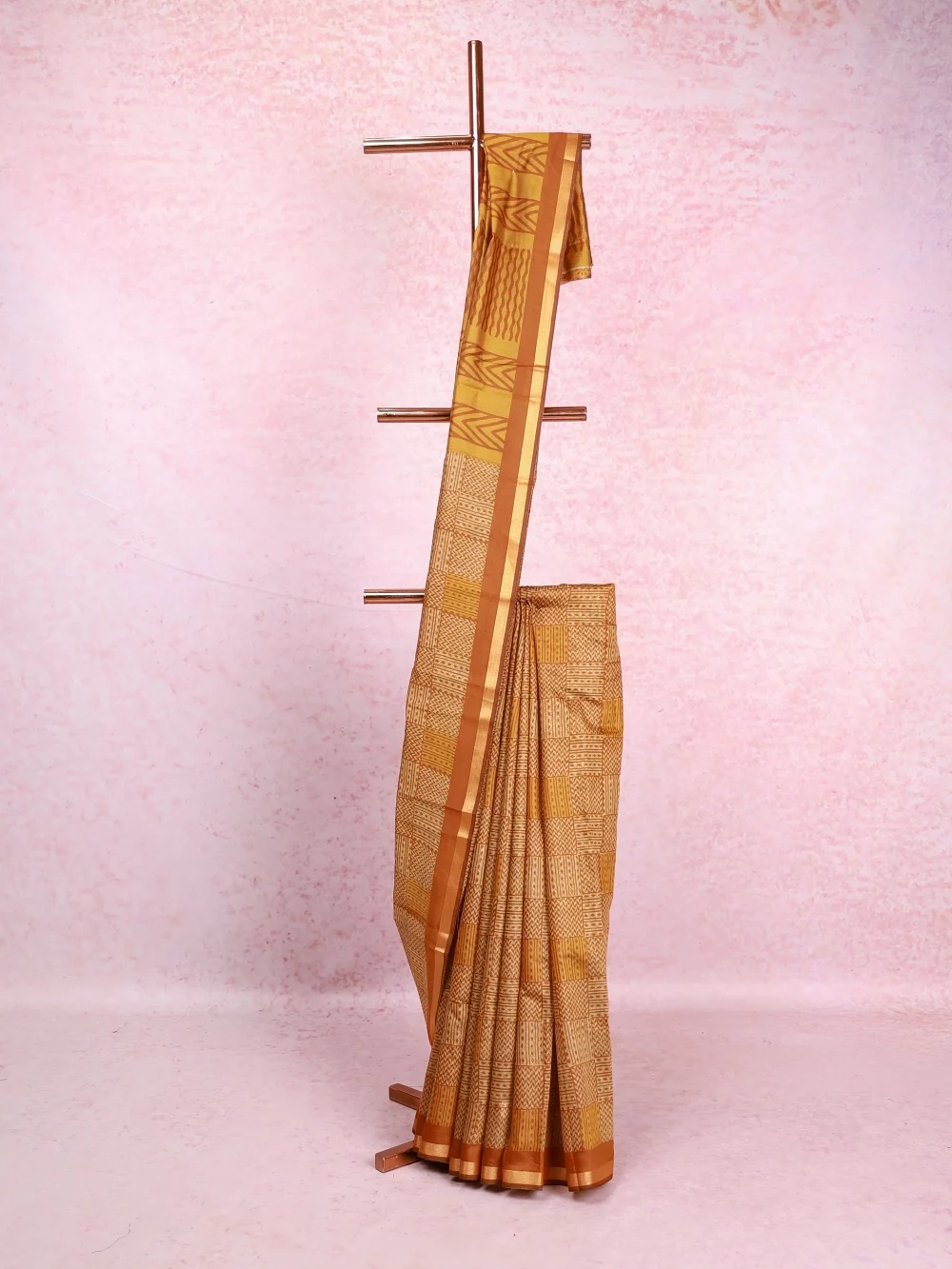 Mustard Yellow Soft Cotton Saree