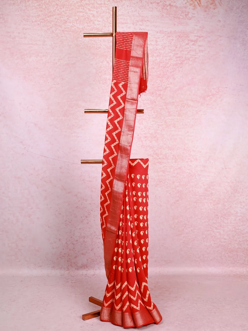 Red Soft Cotton Saree