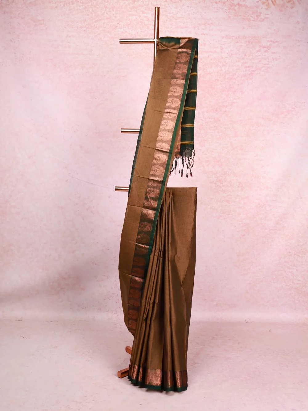 Moss Green Cotton Saree