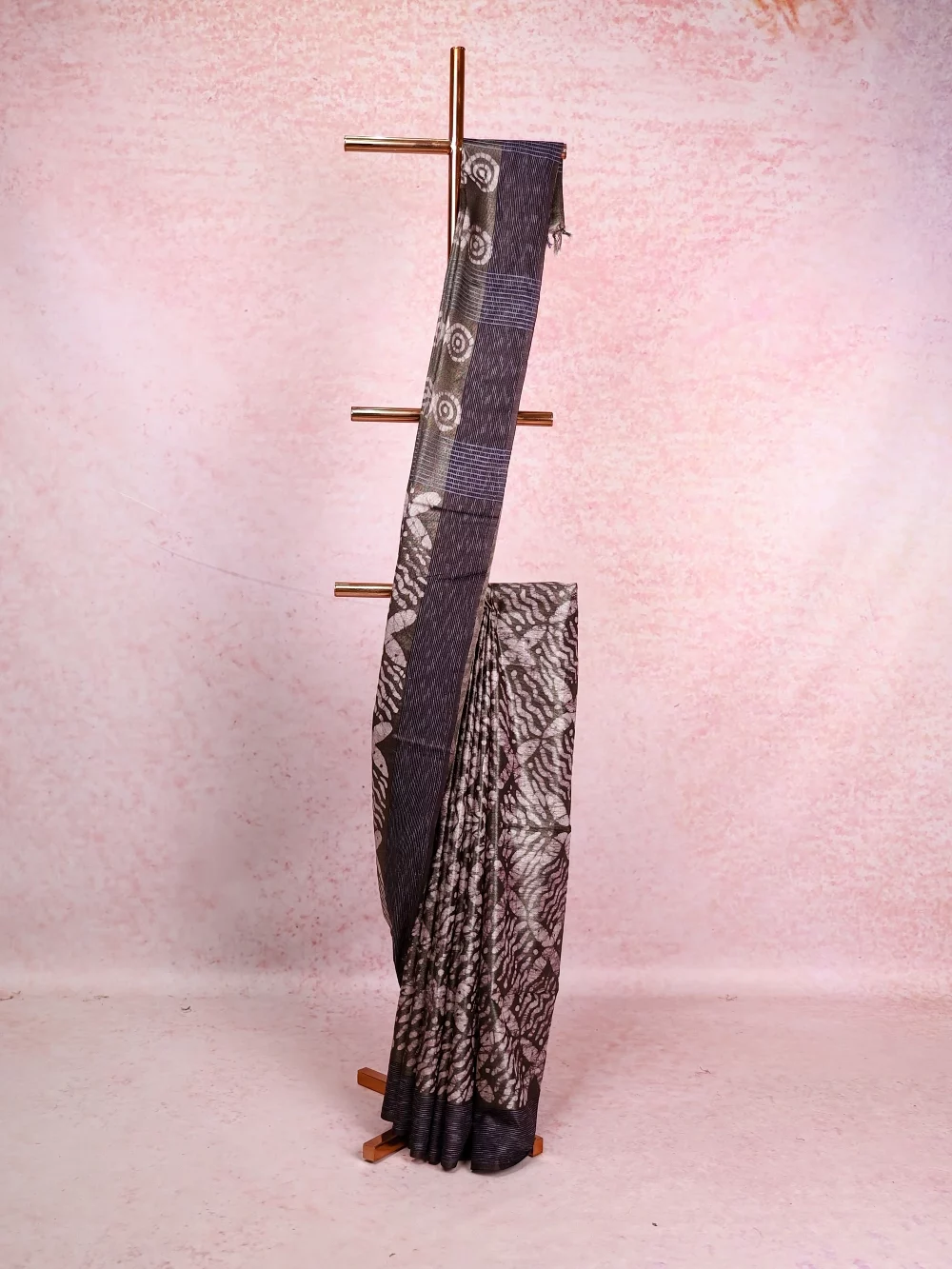 Black Semi Tussar Saree