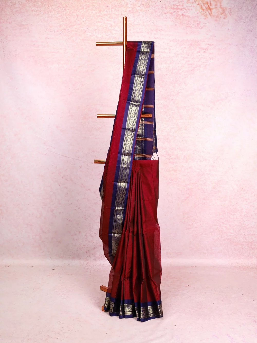 Dark Wine Chettinadu Cotton Saree