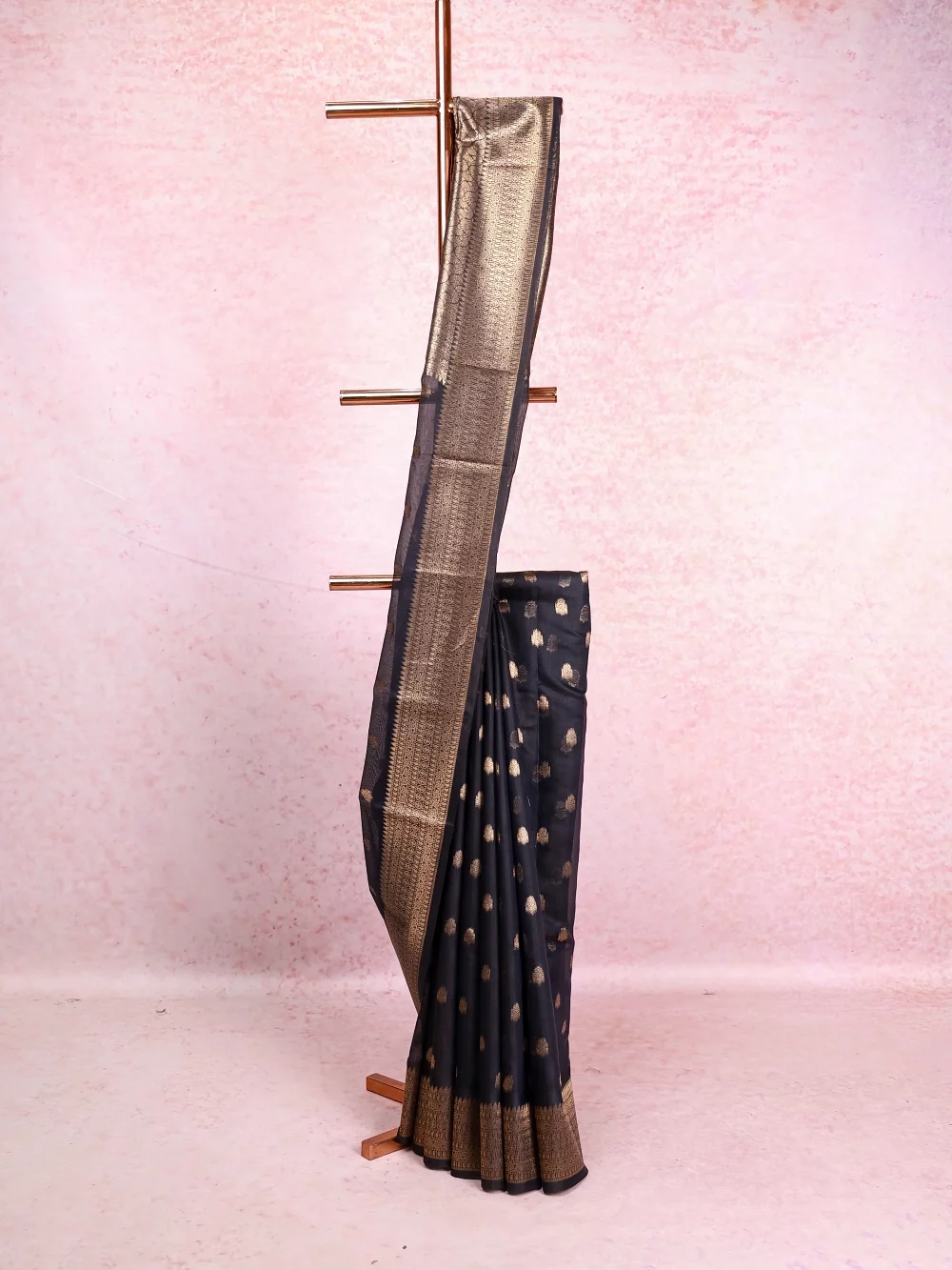 Dark Blue Cotton Silk Saree