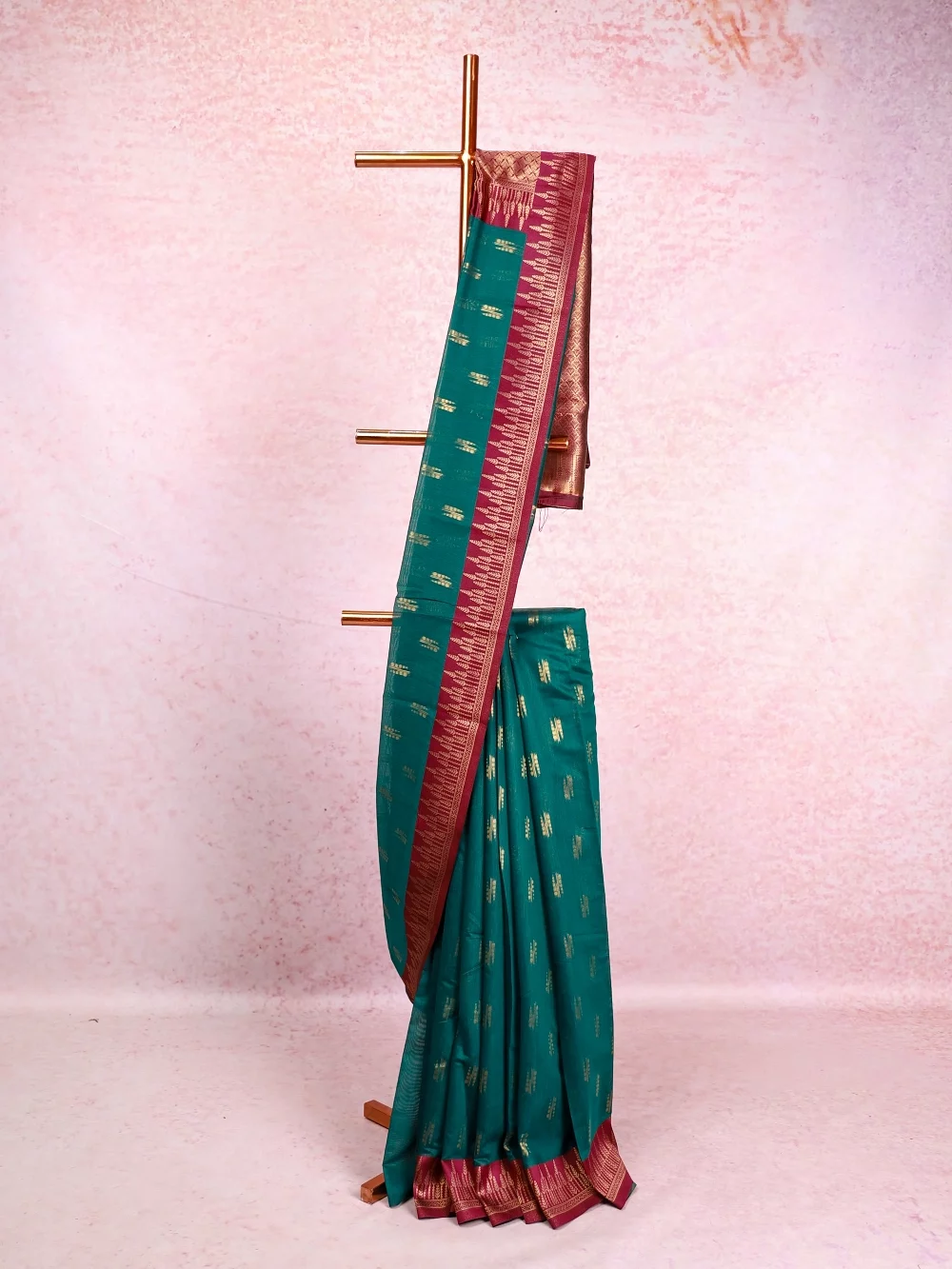 Green Cotton Silk Saree