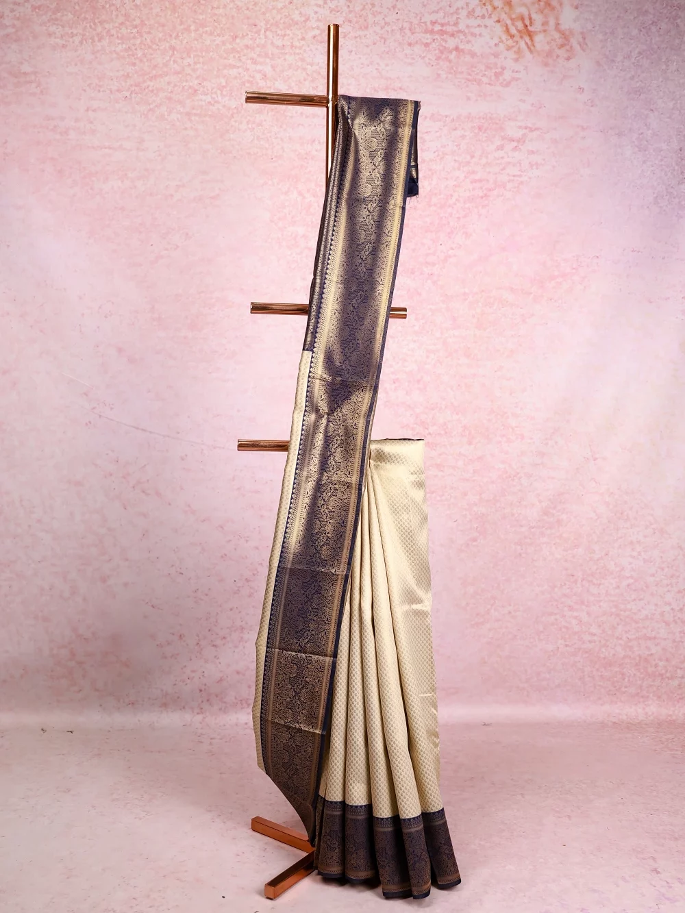 Cream Semi Tissue Saree