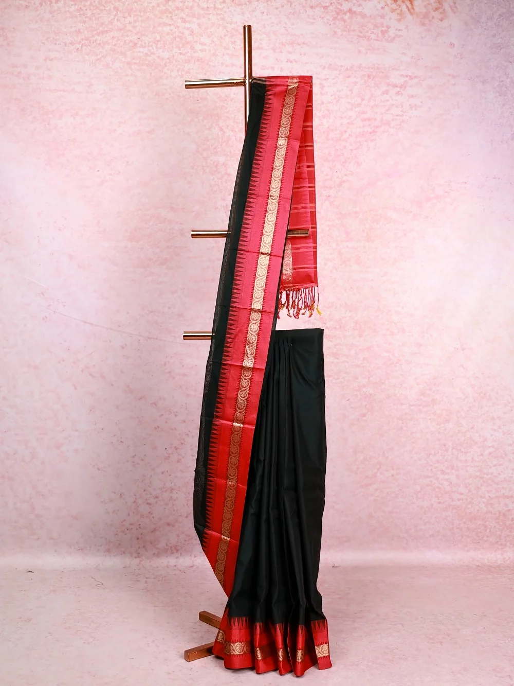 Bottle Green Cotton Saree