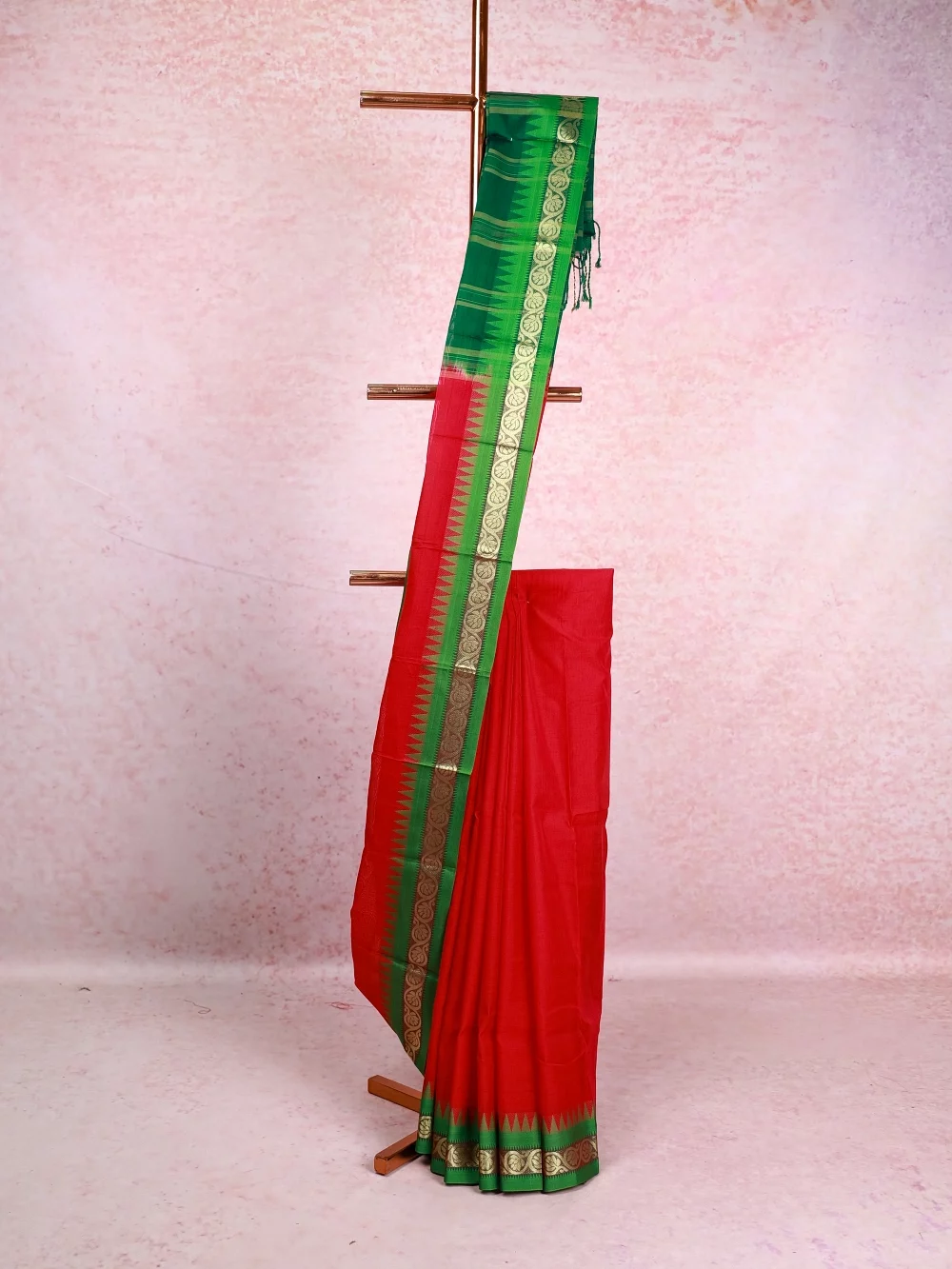Magenta Pink Cotton Saree