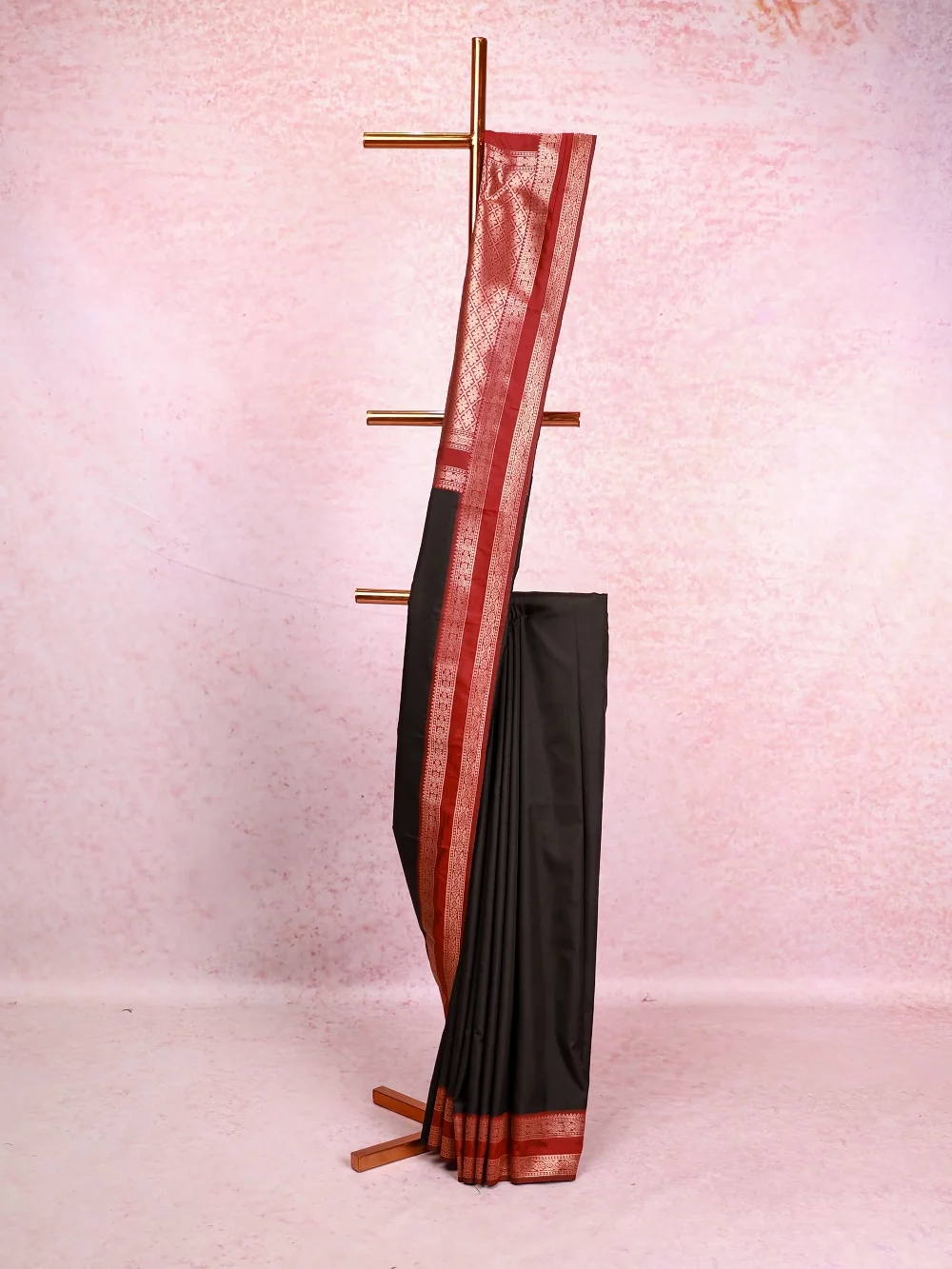 Black Semi Silk Saree