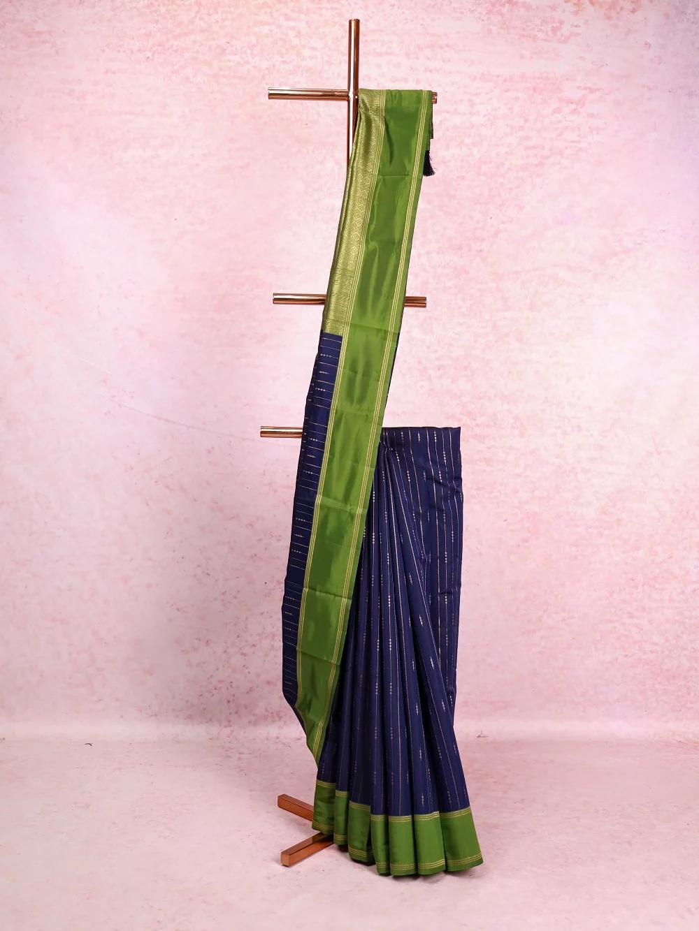 Dark Blue Semi Silk Saree