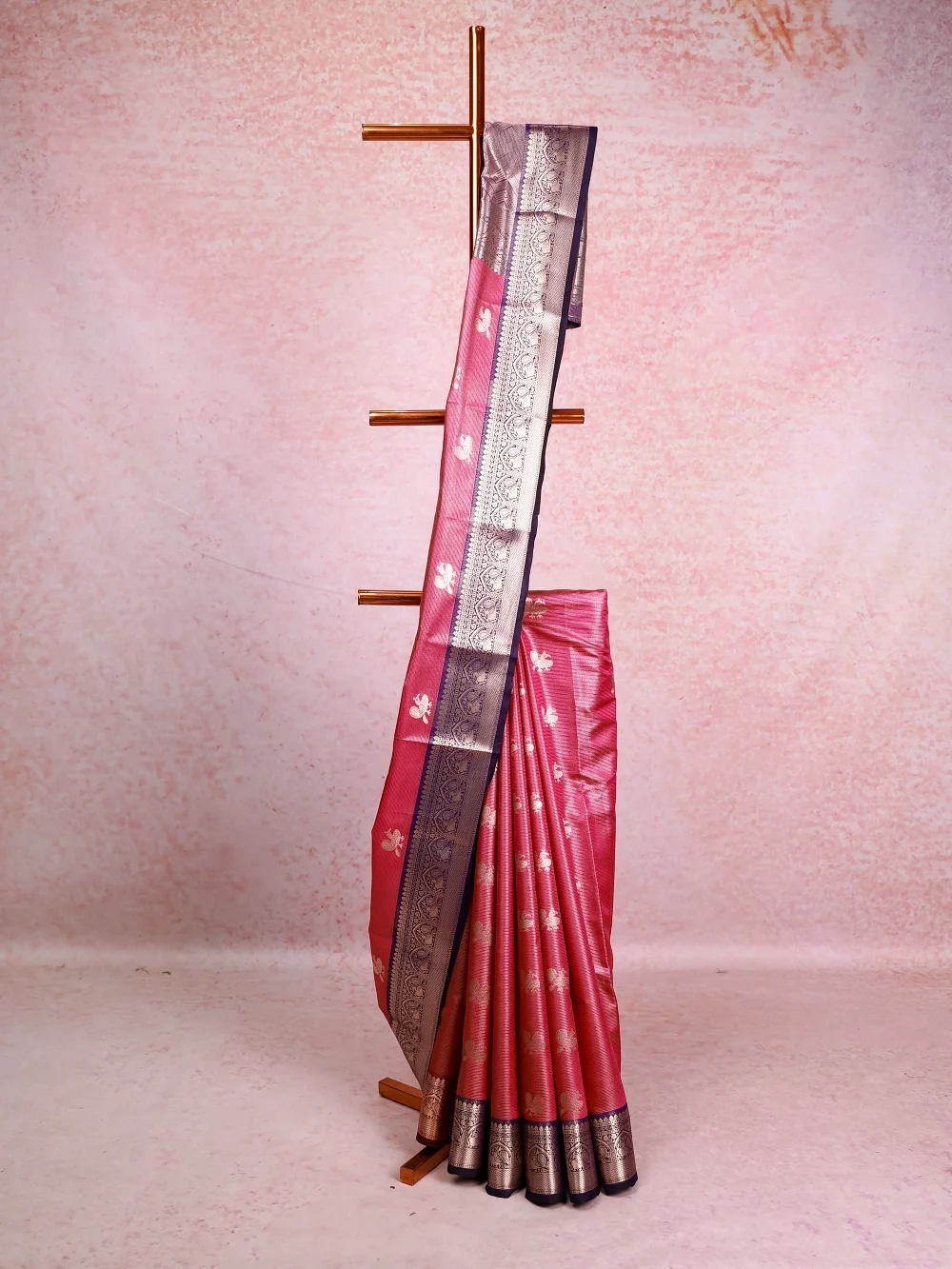 Light Pink Semi Silk Saree