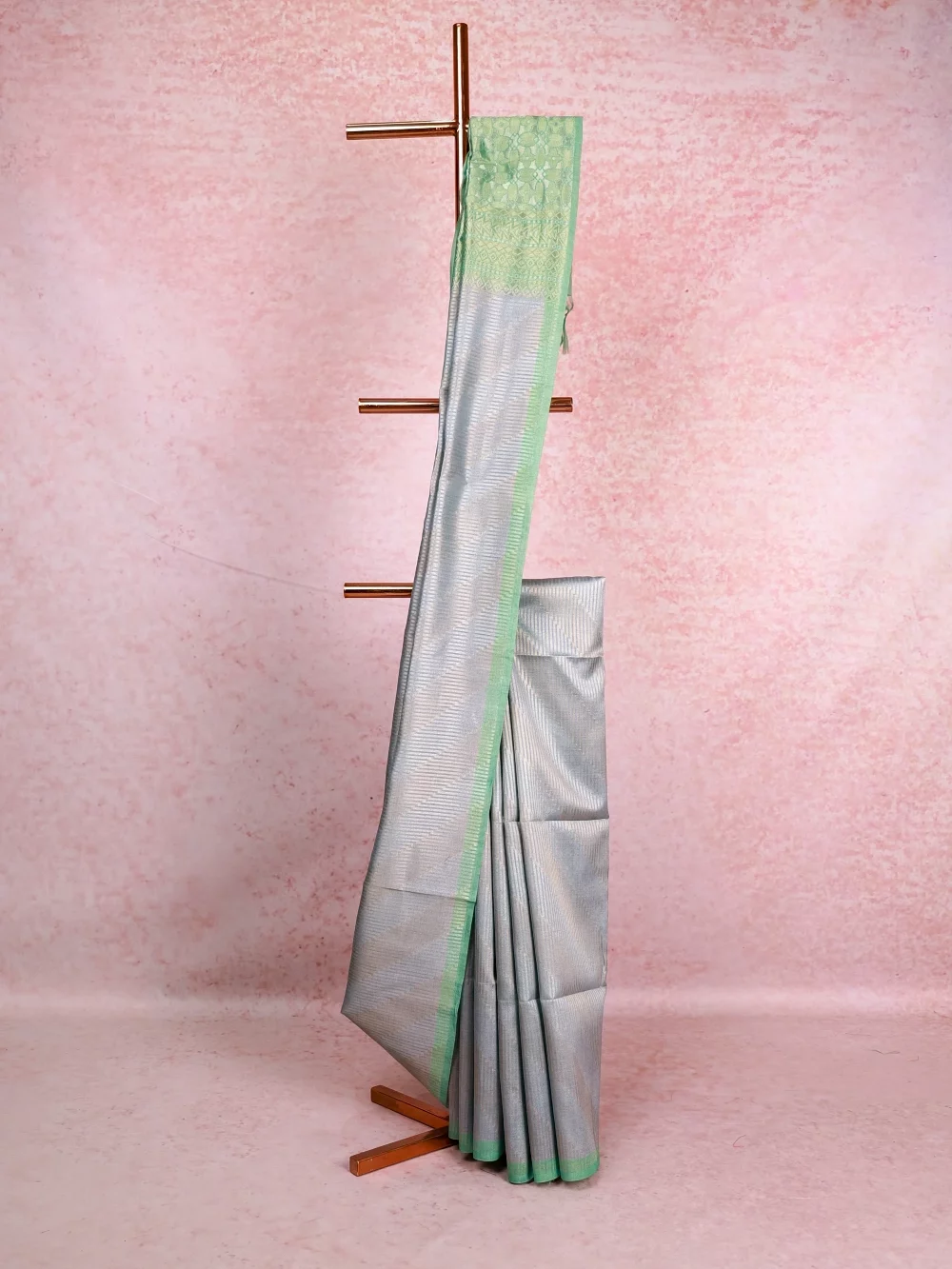 Light Ash Semi Tussar Saree