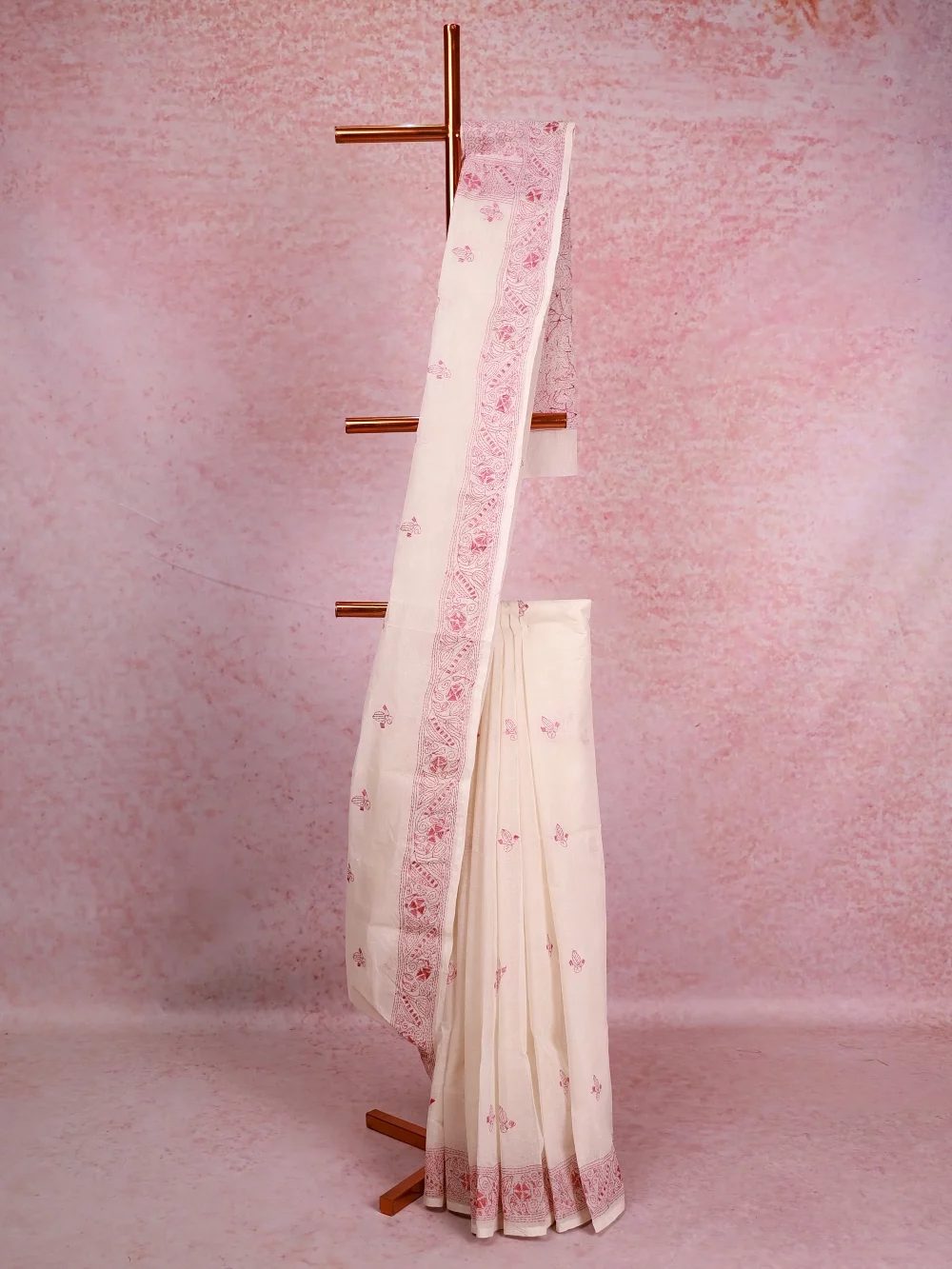 Off White Cotton Saree