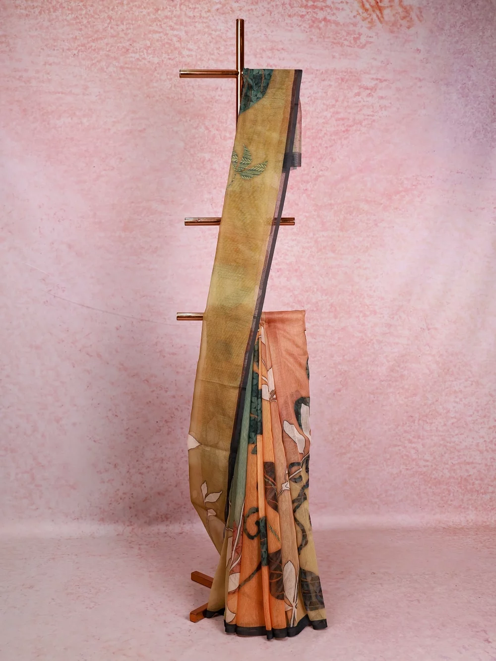 Olive Green Kota Saree