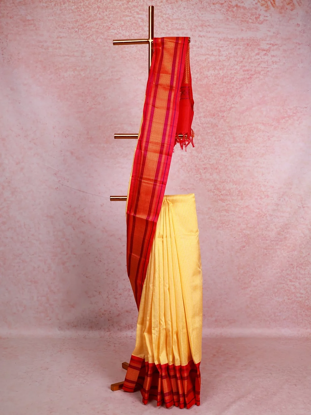 Yellow Silk Cotton Saree