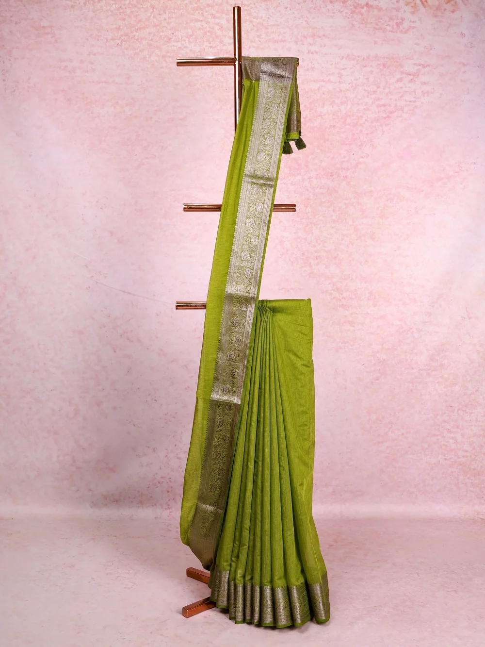 Cheryupayar Green Semi Jute Saree