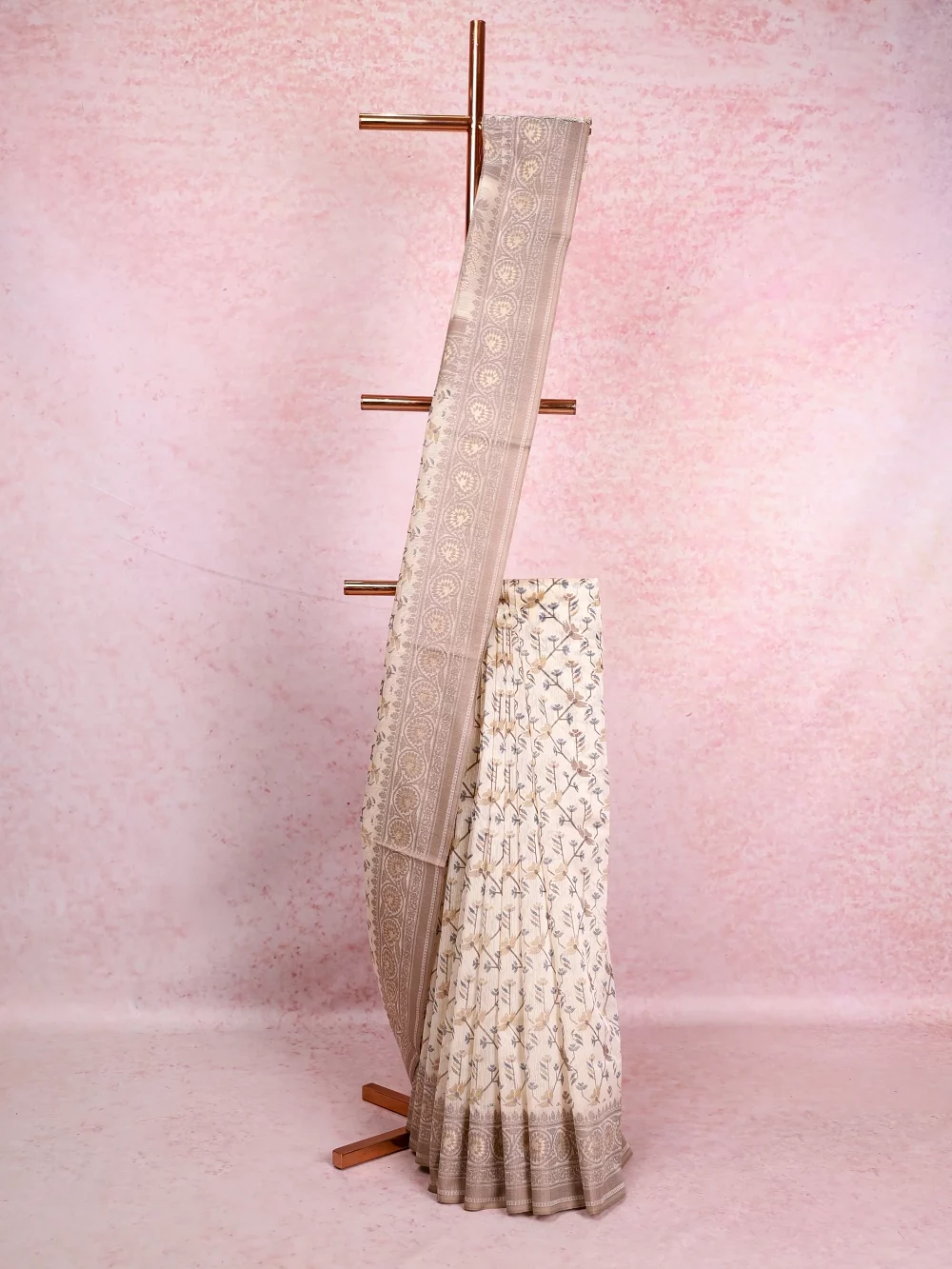 Cream Silky Kota Saree