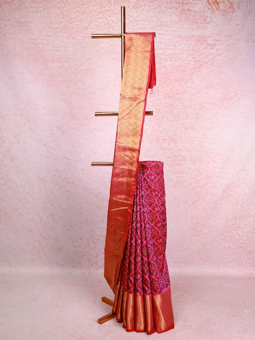 Magenta Semi Silk Saree