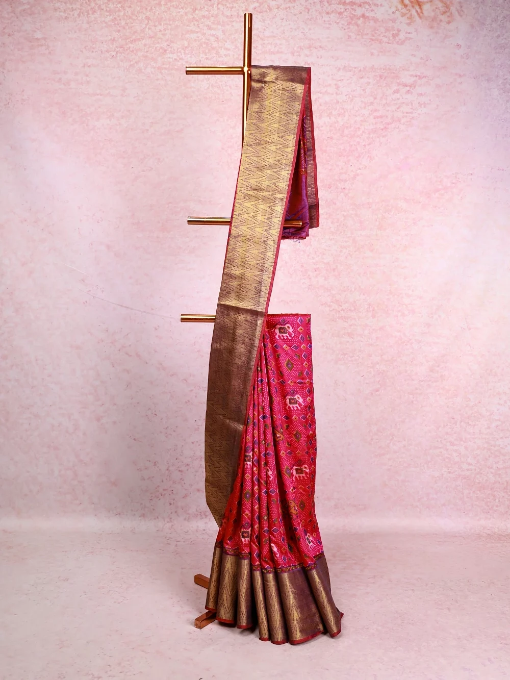 Magenta Semi Silk Saree