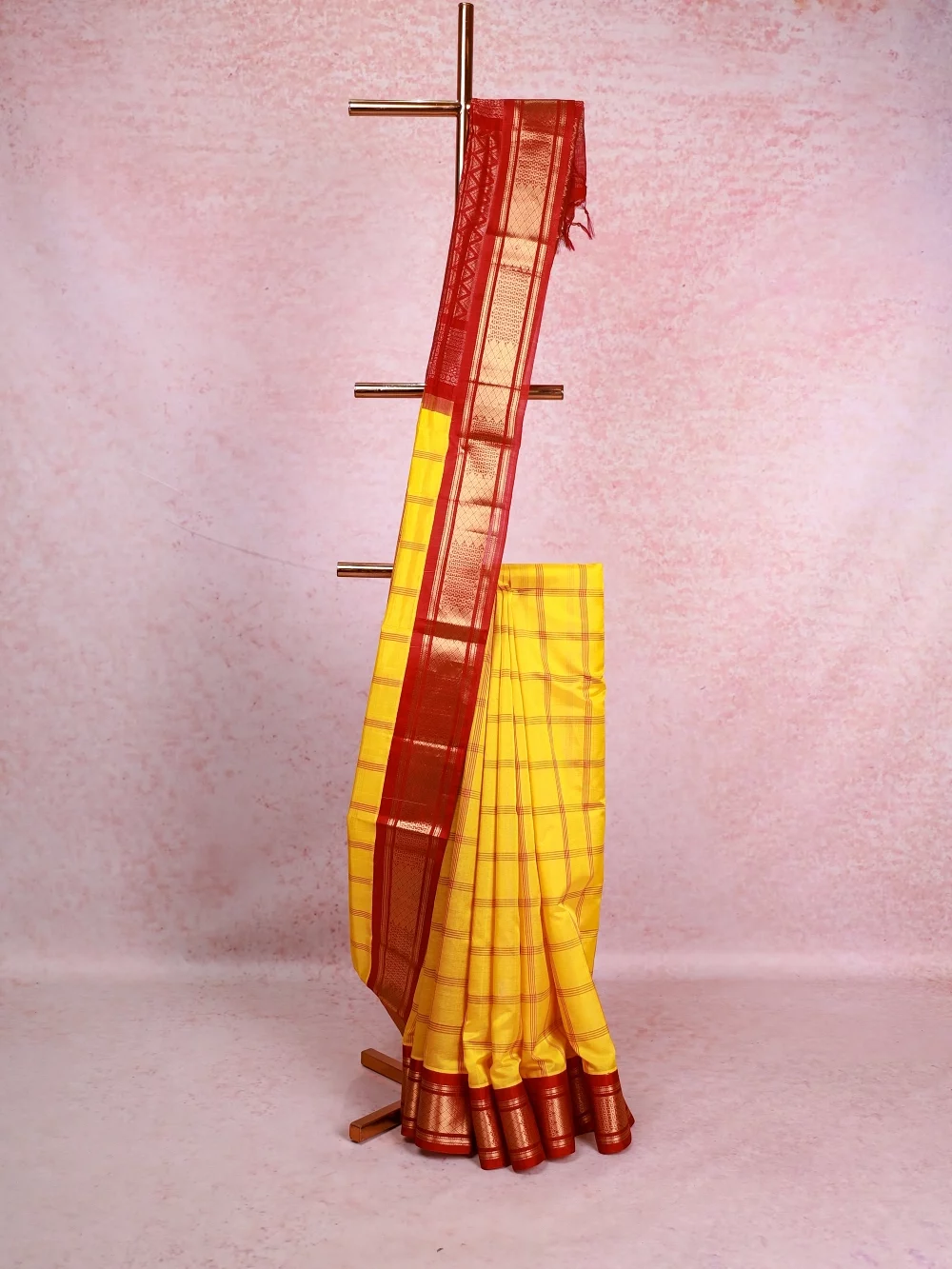 Yellow Silk Cotton Saree