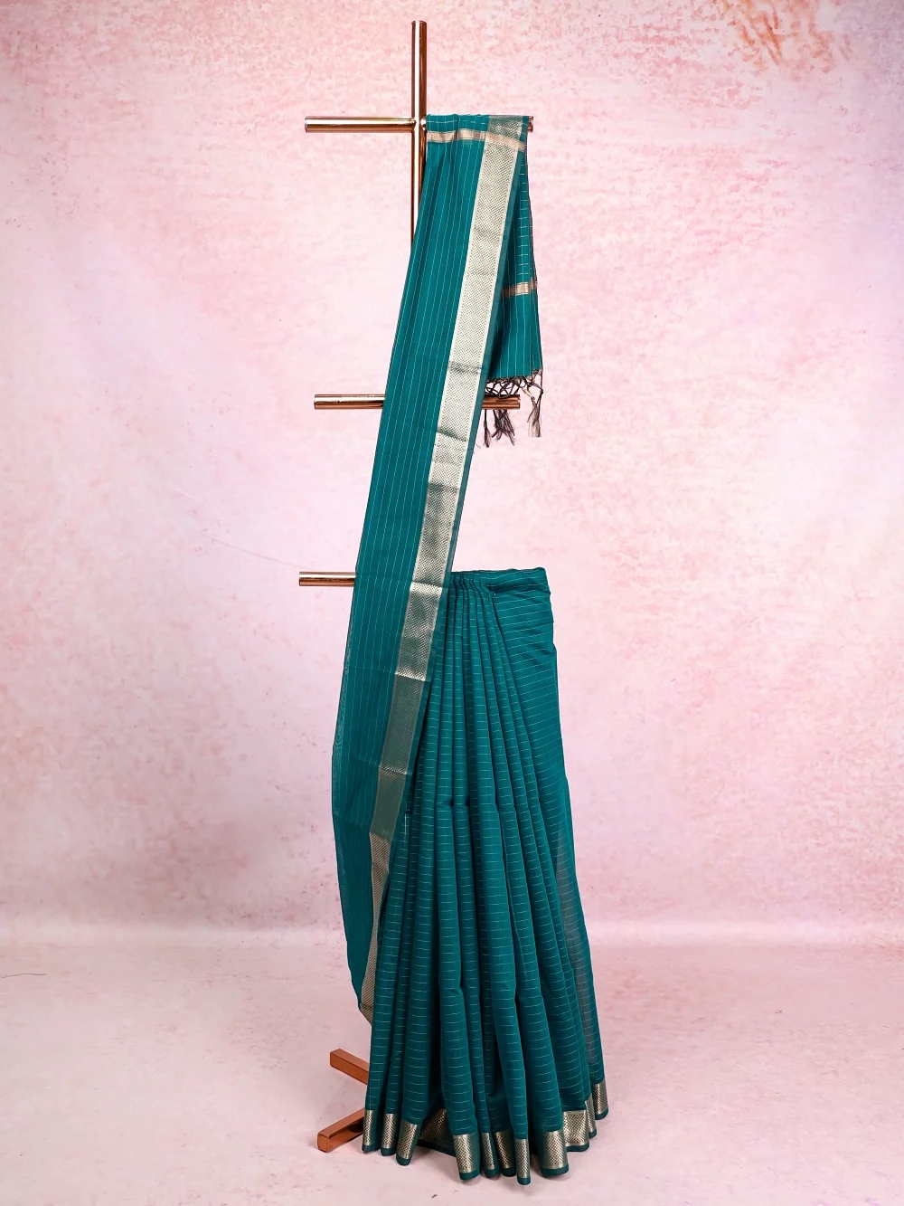 Green Cotton Silk Saree
