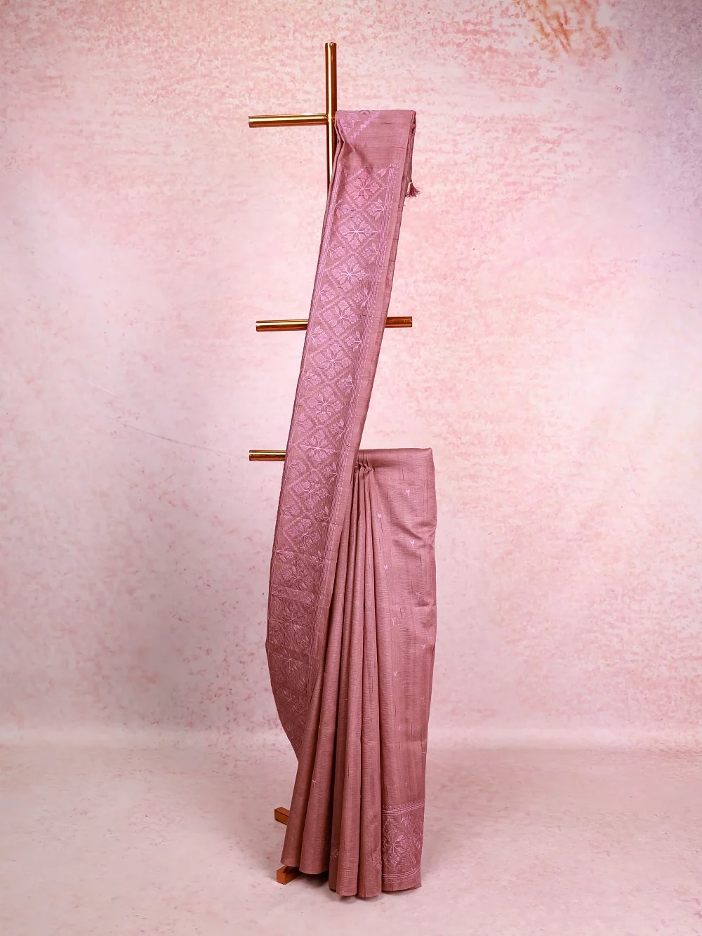 Pastel Colour Semi Tussar Saree