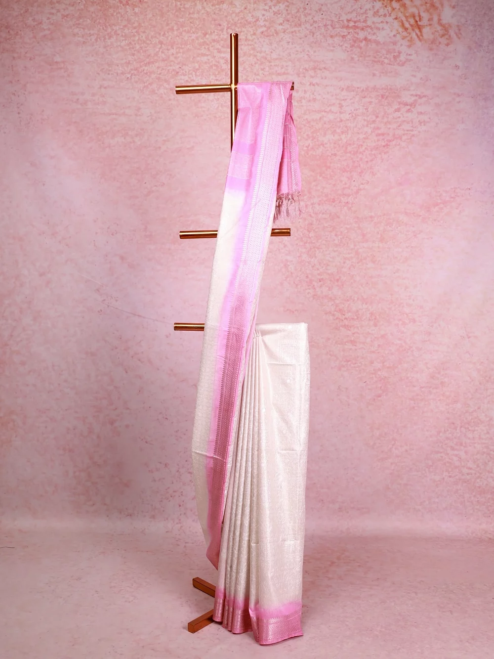 Off White Colour Semi Tussar Saree