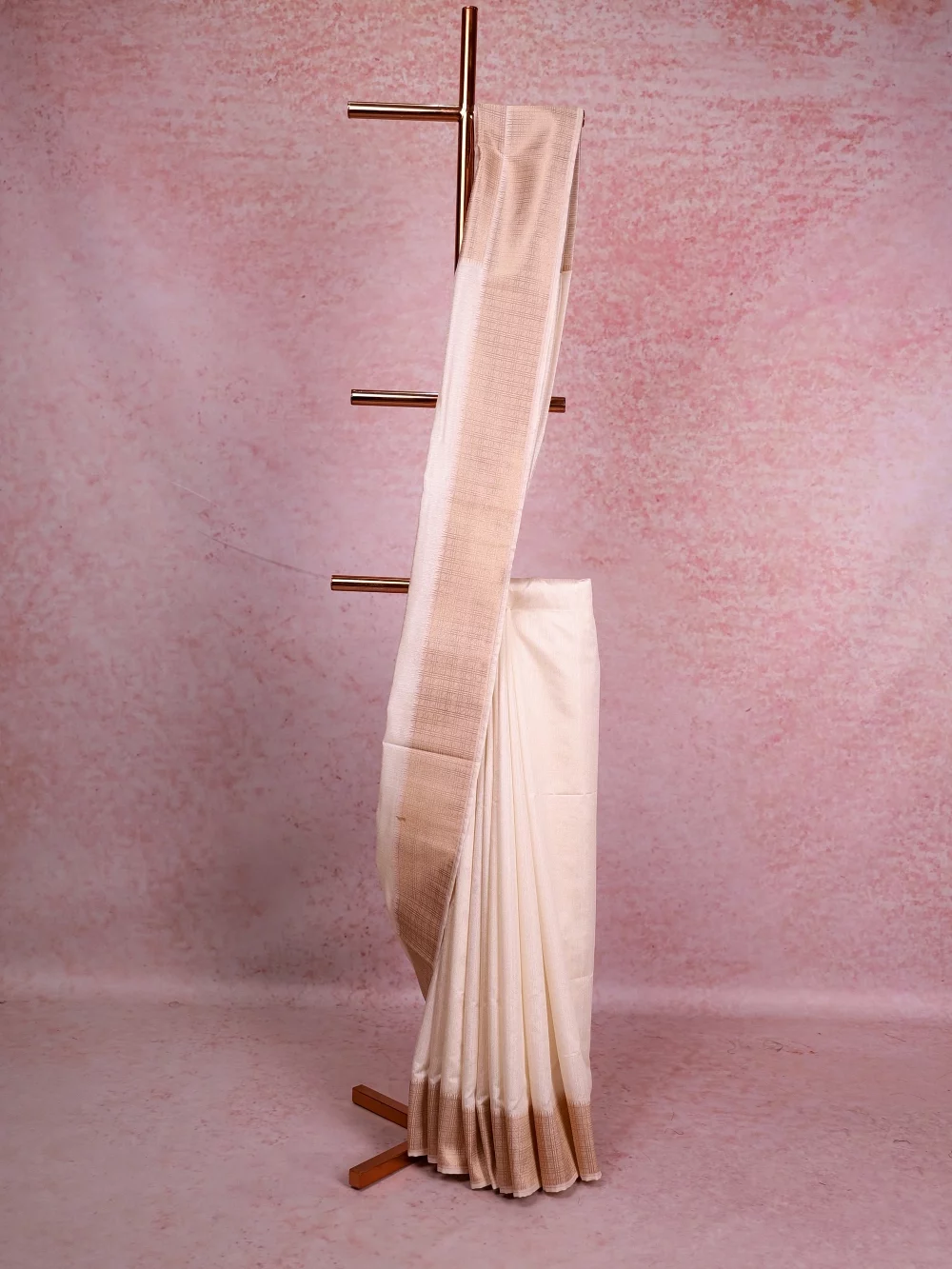 Off White Semi Jute Saree