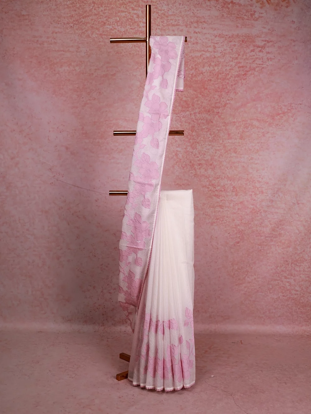 White Silky Kota Saree