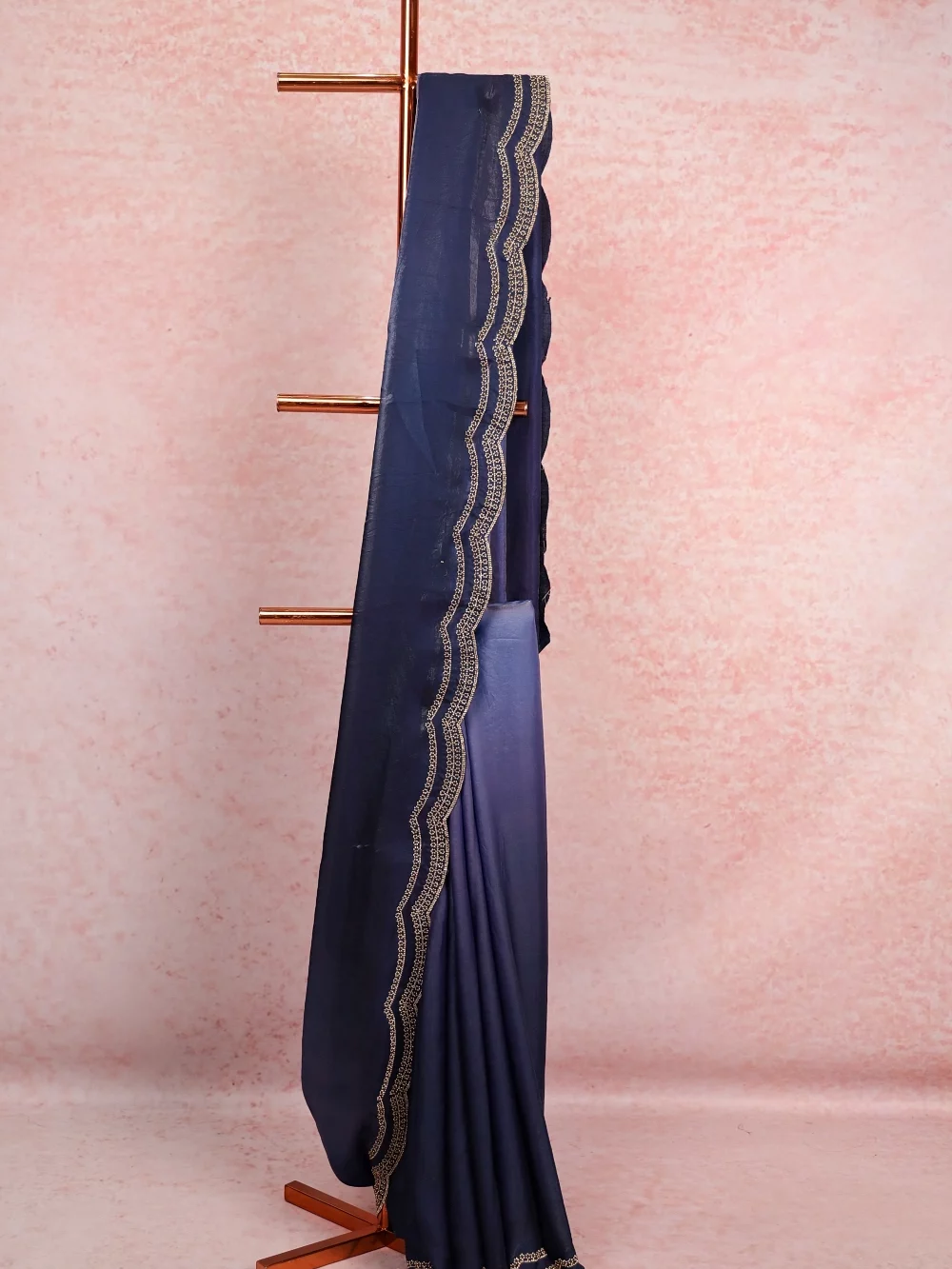 Ash Blue Organza Saree