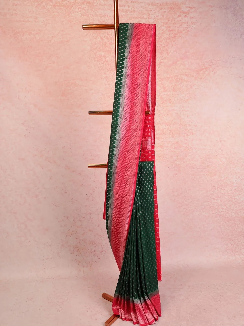 Green Banarasi Georgette Saree