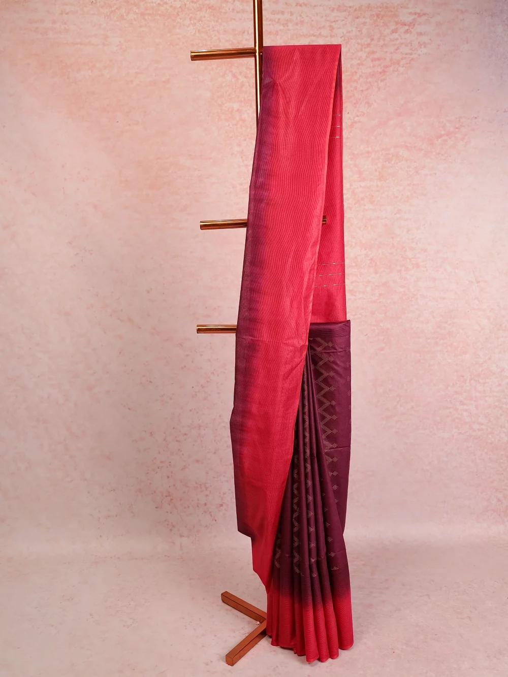 Purple Semi Tussar Saree