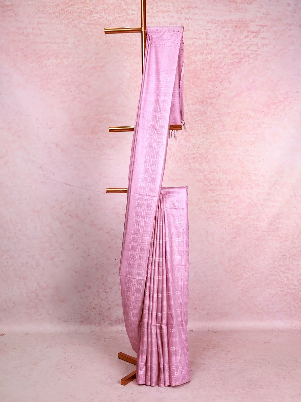 Lavender Lilac Semi Tussar Saree
