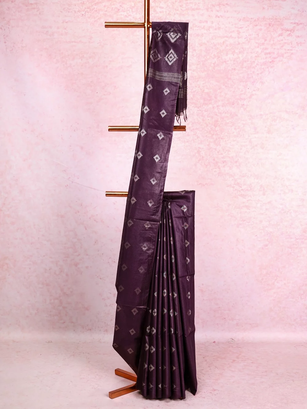 Grape Semi Silk Saree