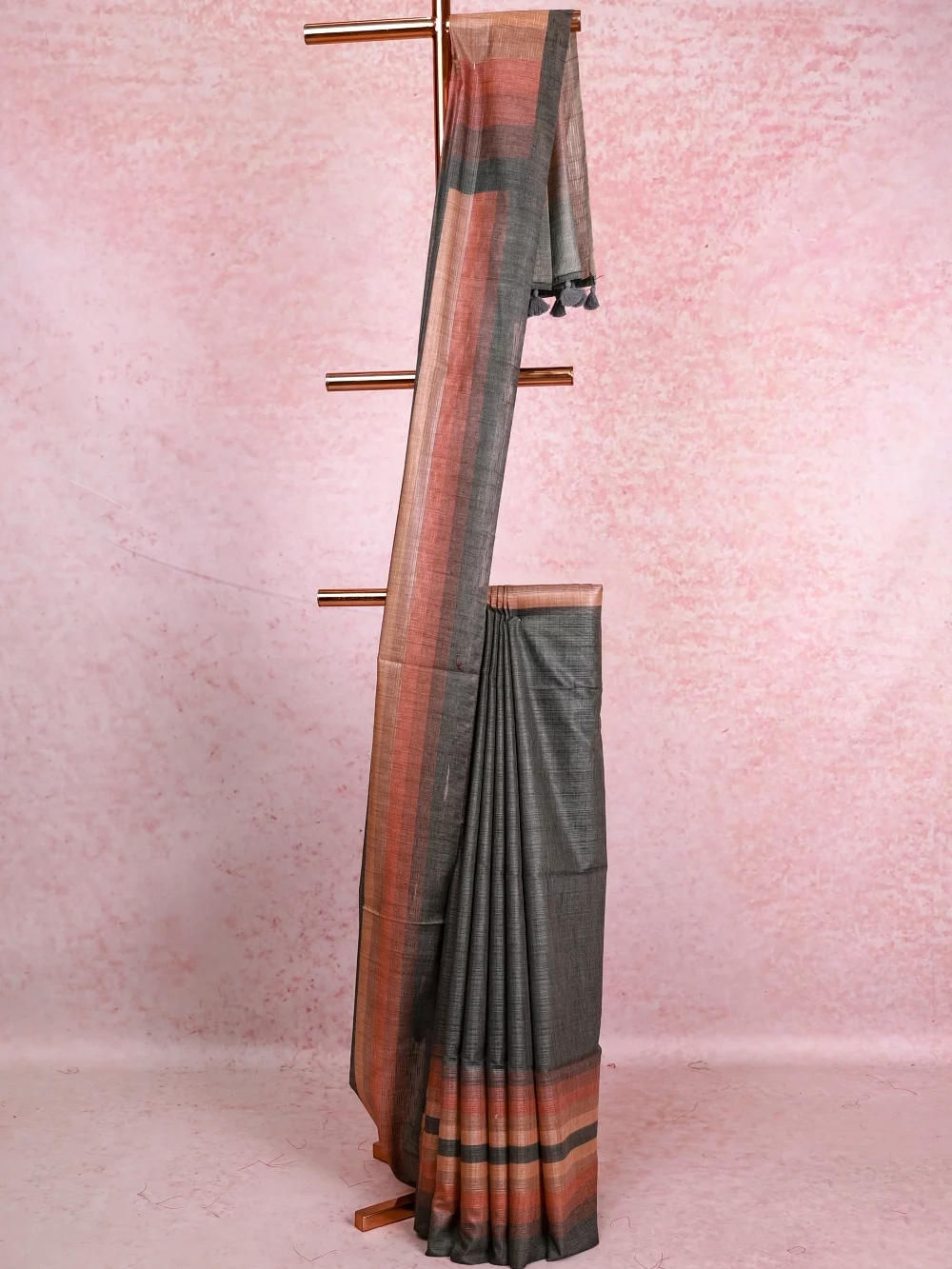 Ash Semi Tussar Saree