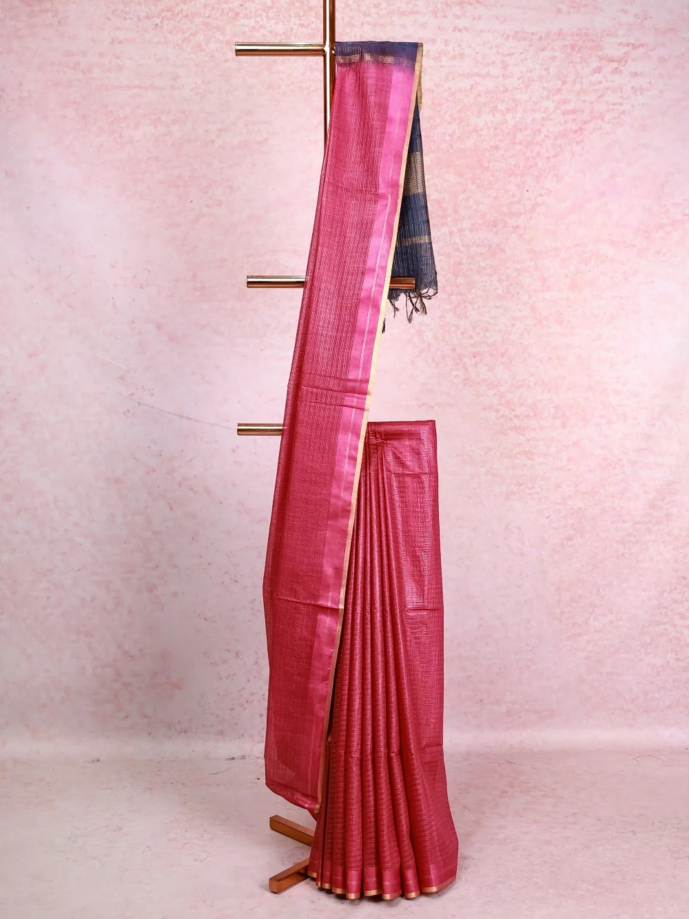 Magenta Semi Tussar Saree
