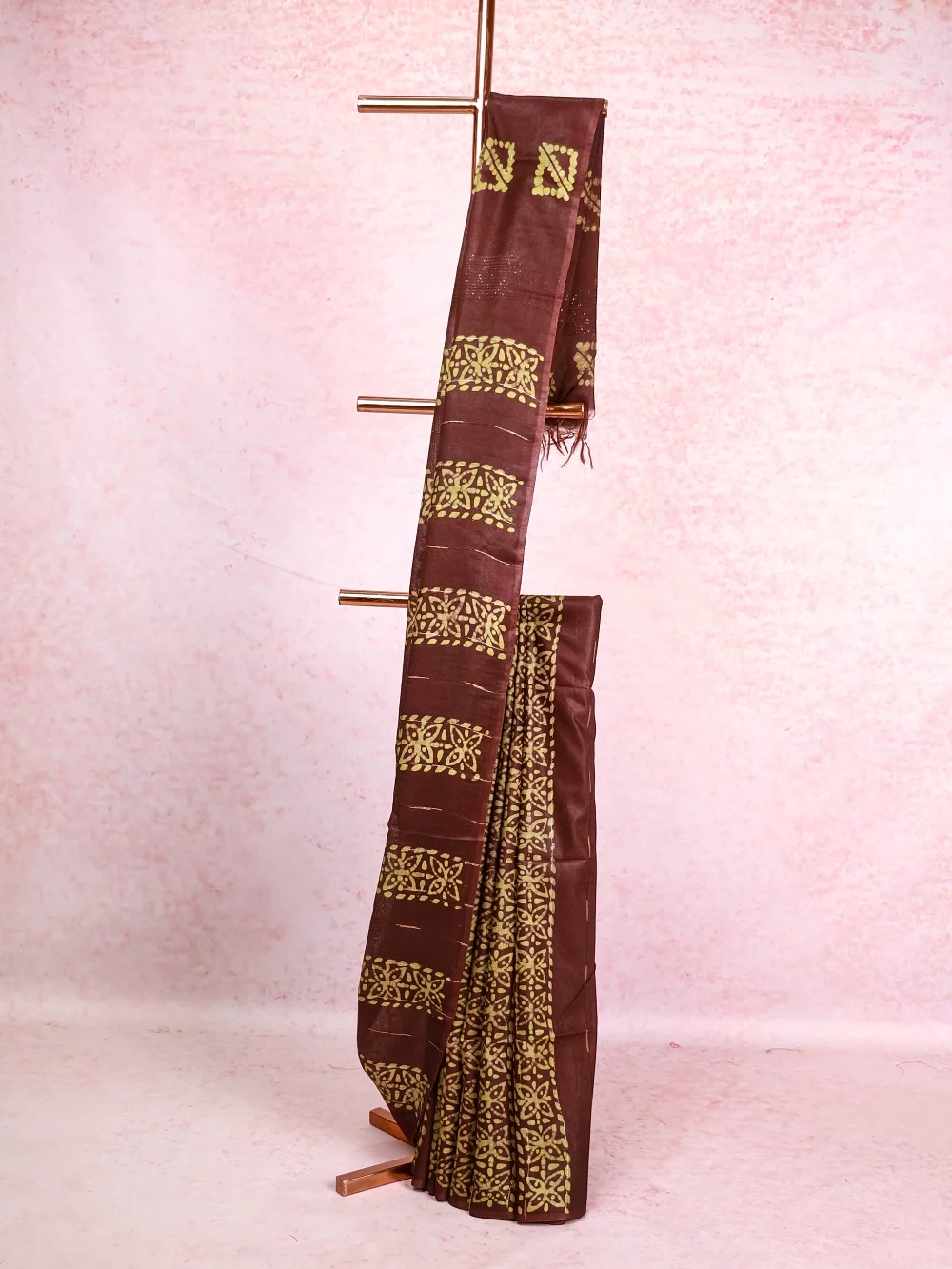 Coffee Brown Semi Tussar Saree