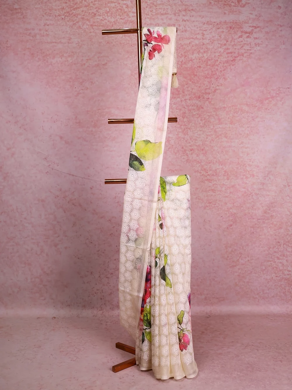 Off White Net Kota Saree