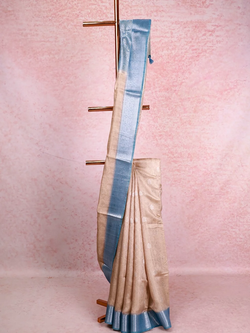 Cream Semi Tissue Saree