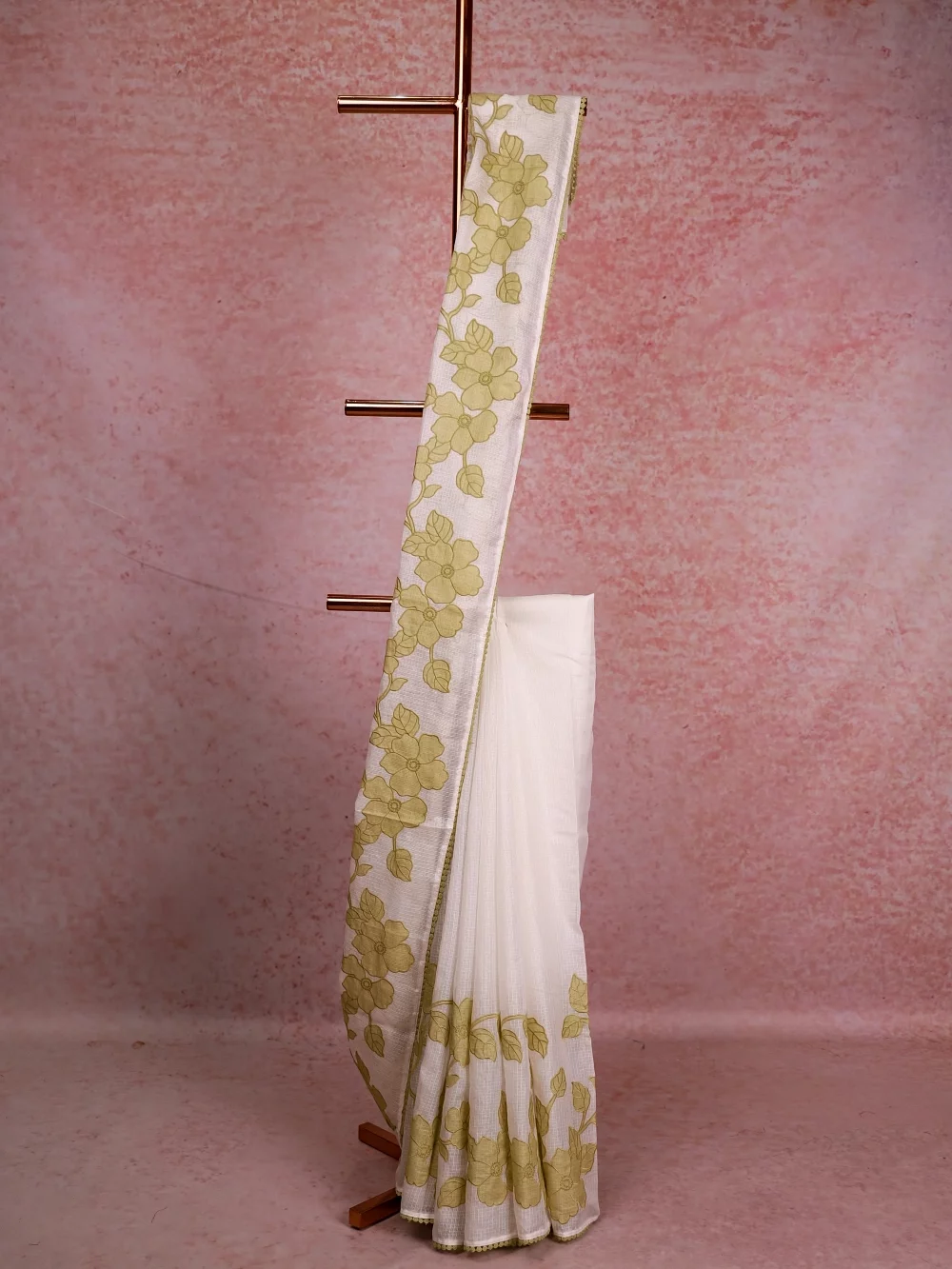 White Net Kota Saree