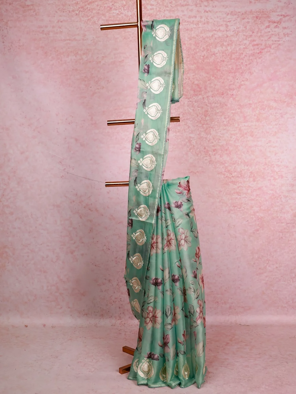 Green Organza Saree